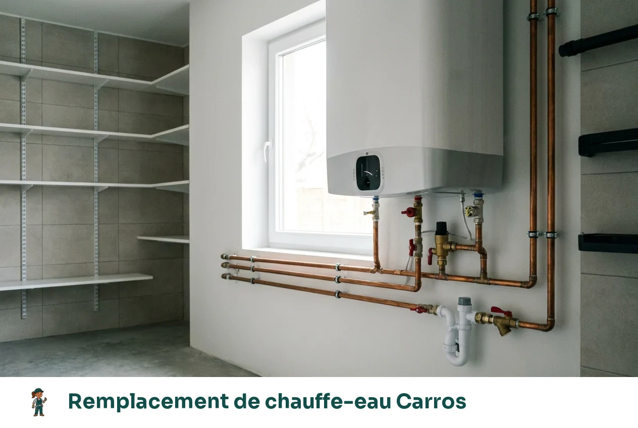 Remplacement de chauffe-eau à Carros