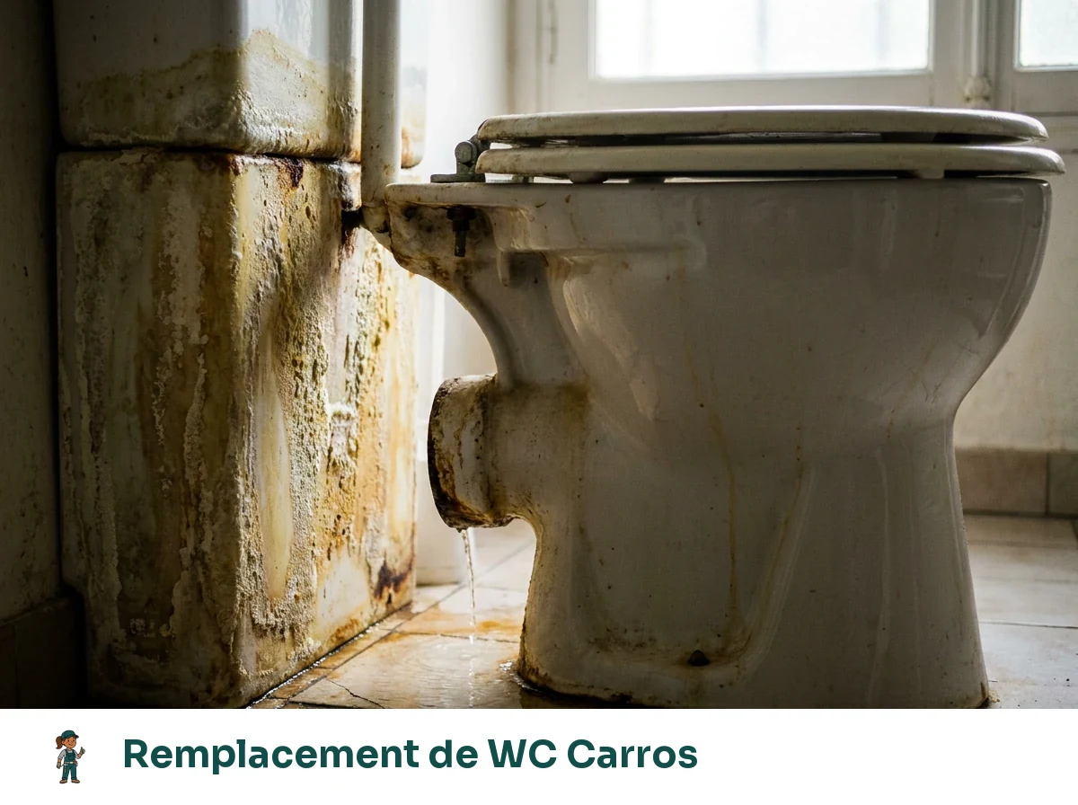 Remplacement de WC à Carros