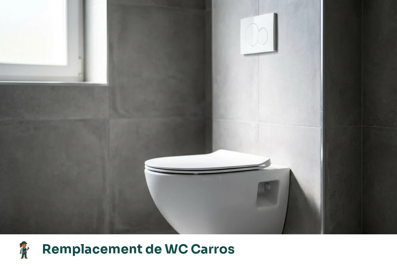 Remplacement de WC à Carros