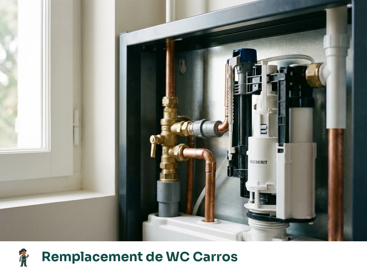 Remplacement de WC à Carros