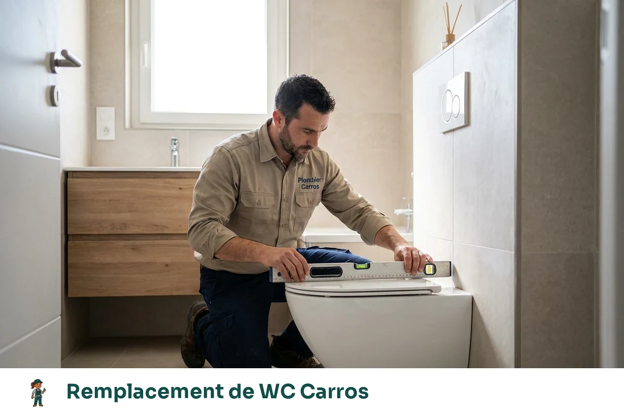 Remplacement de WC à Carros